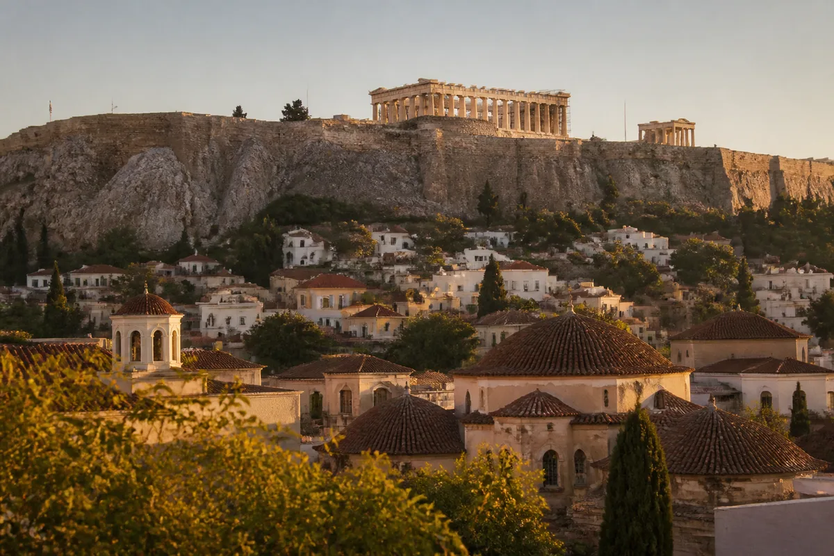 Photo réaliste de l’Acropole et du Parthénon à Athènes