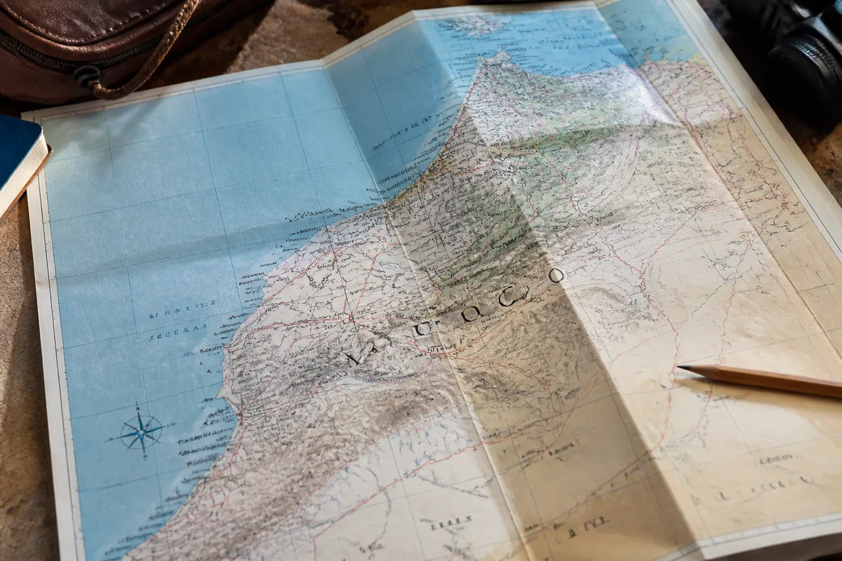 Carte générale du Maroc avec les régions, les villes et les grands reliefs