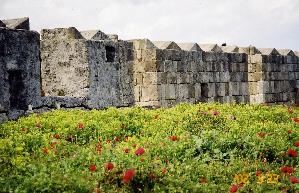 Medieval fortifications of Rhodes, an alternative to the Cyclades on a Greece island map